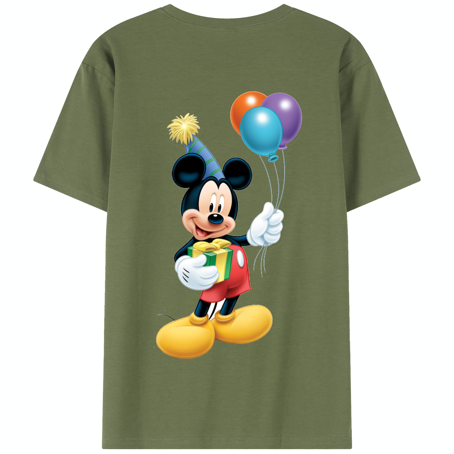 （画像用） ミッキーマウス Mickey Mouse 綿100％半袖Tシャツ（背面プリント）